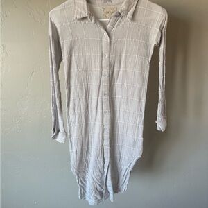 Moon River Gray Kids Midi Dress